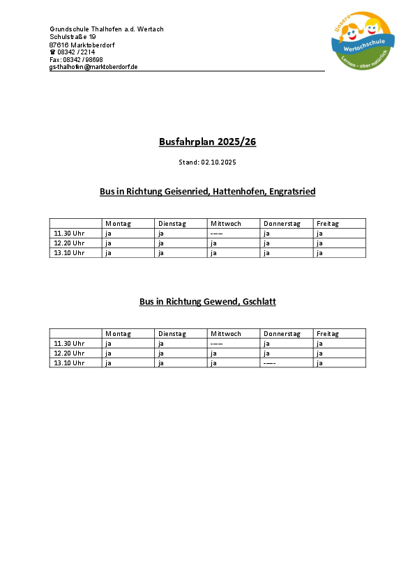 Busfahrplan
